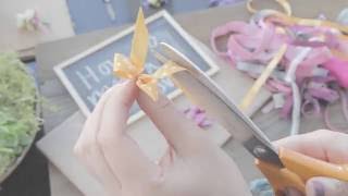 How to make a ribbon bow for a ladies corsage [upl. by Aksoyn]