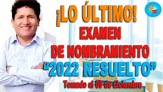 EXAMEN RESUELTO 2022 Nombramiento Docente [upl. by Cardinal]