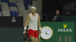 Rafael Nadal trains ahead of his tennis farewell at the Davis Cup [upl. by Llerrom]