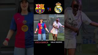 Visca Barca ❤️ vs Hala Madrid🤍 football viscabarsa halamadrid barcelona realmadrid trending [upl. by Lonyer]