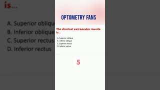 The shortest Extraocular muscle is  Optometry MCQ  Optometry Fans [upl. by Glynnis867]