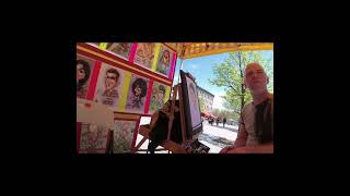 CARICATURE Artist  Old Port Montreal  short [upl. by Elbert792]