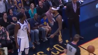 Draymond Green And DeMarcus Cousins Get Real Physical [upl. by Linson708]