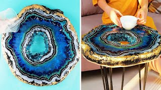 Epoxy resin projects with unique designs  DIY Epoxy resin crafts [upl. by Nylrehs]