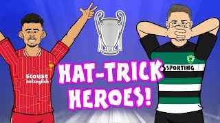 GYÖKERES amp DIAZ  UCL HatTrick Heroes🔥 Sporting 41 Man City Champions League Highlights [upl. by Atteloiv]