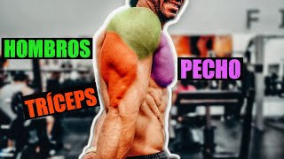 RUTINA DE TREN SUPERIOR 1 PechoHombroTríceps  GYMTOPZ [upl. by Ohce]