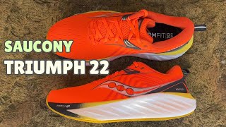 Saucony Triumph 22 Review  MaxStacked Stable Daily Trainer [upl. by Nimsay]