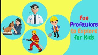 14 Jobs and Occupations  Vocabulary for Kids  Compilation  Toddlers Kindergarten amp Preschool [upl. by Ellertal]