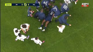 Kimpembe INJURY Vs Marseille [upl. by Retsof]