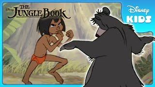 🐻 Baloo Teaches Mowgli to Fight  Jungle Book  Disney Kids [upl. by Emina659]