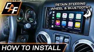 How to Install Aftermarket Radio Jeep Wrangler 20112017 [upl. by Yraht]