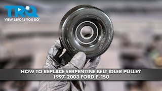 How to Replace Serpentine Belt Idler Pulley 19972003 Ford F150 [upl. by Anit442]