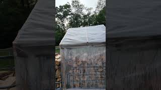 Cheap IBC Tote Firewood Solar Kiln Prototype [upl. by Cynera748]