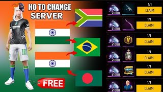 How To Change Server In Free Fire  Free Fire Server Change  Dusre Server Me Kaise Jaye Free Fire [upl. by Dnalyar374]