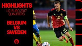 U21  U21EURO 2017 Qualification  Belgium 11 Sweden [upl. by Yortal]