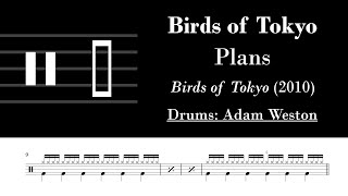 Birds of Tokyo  Plans Drum Sheet Music Transcription [upl. by Aicertap]