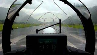 Pilatus PC21 taking off in rainy weather  Cockpit view [upl. by Sinnal]