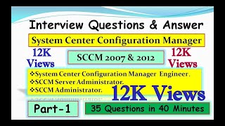 System Center Configuration Manager 2007 amp 2012 Interview Questions amp Answer [upl. by Idalina746]