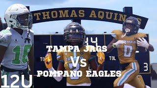 🔥12U ACTION 🏈TAMPA JAGS 🐆VS POMPANO EAGLES 🦅 explore football cameramanced [upl. by Nyleuqcaj]