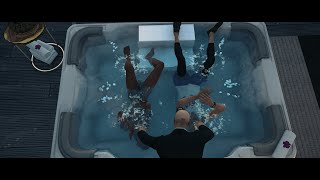 Drowning both Ljudmila and Steven Synchronized Drowning Challenge  Hitman 2 [upl. by Norvin808]