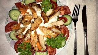 Putensalat mit Joghurtdressing Salata sa curecem mesomTurkey Salad with Yogurt Dressing recipe [upl. by Yonina61]