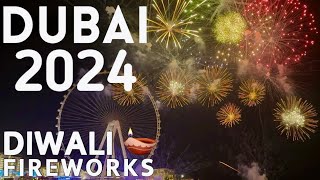 DIWALI IN DUBAI 4K Dubai Fireworks at Diwali Festival 2024 🇦🇪 [upl. by Yrojram]