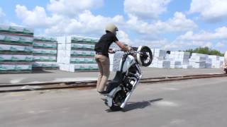 TJ Mccaffrey Seat Stander Harley Wheelies  Deadbeat Customs [upl. by Caleb902]