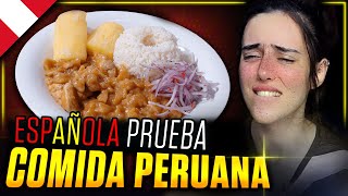 Pruebo POR PRIMERA VEZ la comida PERUANA cocinada en ESPAÑA 😍 ¿Me gustará [upl. by Elynad]