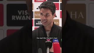 quotI WAS AMAZED AMAZED AMAZEDquot Mikel Arteta makes his feelings clear after Declan Rices red card [upl. by Ahseinar]