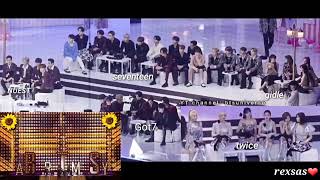 Idols reaction to BTS GDA 2020  Dimple [upl. by Aisorbma]