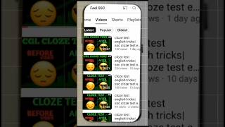 CGL 2024 Cloze test Playlistclozetestcglclozetestbesttrickshortsfeedshortsytfeelsscmtschsl [upl. by Kirsteni]