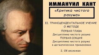 Кант КРИТИКА ЧИСТОГО РАЗУМА  Трансцендентальное учение о методе  Дисциплина чистого разума [upl. by Idas]