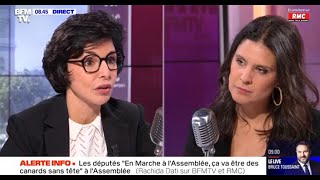 Apolline de Malherbe critiquée en direct par Rachida Dati polémique sur BFMTV [upl. by Sotos]