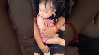 Baby vaccines action at hospital 🏥 and funny 😂 baby love cute family babygirl happy funny [upl. by Bondy]