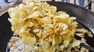 Potato Chips  Kerala Style Potato Chips In Bhubaneswar Rs 40 Only  Indian Street Food [upl. by Alilahk]