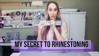 MY SECRETS TO RHINESTONING Learn how I apply Rhinestones in TWO ways [upl. by Acilejna]