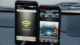 Sprint WiMax EVO3D vs 4G LTE EVO4GLTE 38MBs DOWNLOAD [upl. by Elacim736]