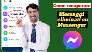 Come recuperare i messaggi eliminati su Messenger2024 [upl. by Ybsorc367]