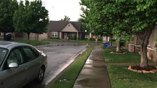 Exciting Thunderstorm with intense Lightning Thunder and Tornado Warning [upl. by Vatsug367]