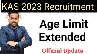 BREAKING NEWS  KAS 2023 AGE LIMIT EXTENDED OFFICIAL NOTICE jkpsc kas2023 [upl. by Siddon]