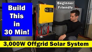 Build a 3000W Offgrid Solar System in 30 Min Natural Disaster Grid Down RV and More [upl. by Anilatac]