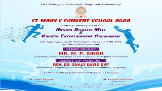 Live St Marys Convent School Agra Annual Athletic Meet 202425 [upl. by Rodriguez]