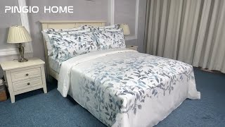 Luxurious Design Bedcover Set Bedding Plant Bed Sheets Cotton Set  Pingio Home httpspingiohomec [upl. by Hoashis]