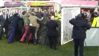 Millionaire Drunken Toffs at Aintree fight to jump Famous fence [upl. by Doris]