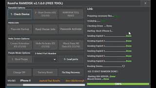 Bypass iPhone 6g6gPlus with RomFw free bypass full signal [upl. by Kcid]