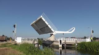 Brugopening Koningsbrug Zevenhuizen Ophaalbrug Drawbridge Pont Levis Klappbrücke [upl. by Sheff]