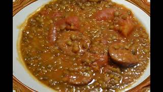 Sauciise Morteau lardons lentilles cookeo [upl. by Drandell]