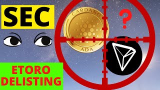 Nach XRP nun ADA amp TRON im Fadenkreuz der SEC Delisting bei ETORO JPMorgan amp ETHEREUM Krypto News [upl. by Jara]