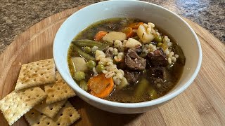 Homemade Beef and Barley Soup Delicious [upl. by Stephanie]