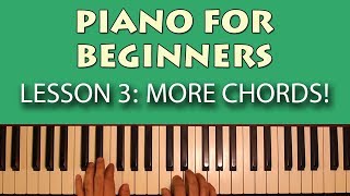 Piano Lessons for Beginners Part 2  Interesting chord accompaniment patterns [upl. by Nahpos]